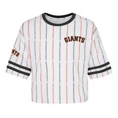 San Francisco Giants Girls Youth Ball Striped T-Shirt White