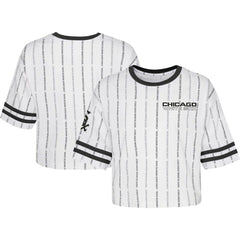 Chicago White Sox Girls Youth Ball Striped T-Shirt White