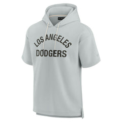 Los Angeles Dodgers Unisex Elements Super Soft Fleece Short Sleeve Pullover Hoodie Gray