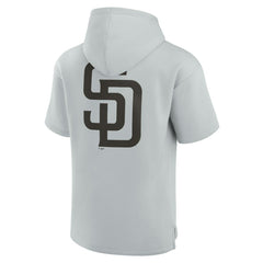 San Diego Padres Unisex Elements Super Soft Fleece Short Sleeve Pullover Hoodie Gray