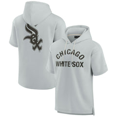 Chicago White Sox Unisex Elements Super Soft Fleece Short Sleeve Pullover Hoodie Gray