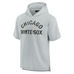 Chicago White Sox Unisex Elements Super Soft Fleece Short Sleeve Pullover Hoodie Gray