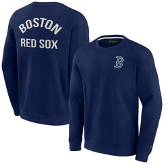 Boston Red Sox Unisex Super Soft Pullover Crew Sweatshirt Navy