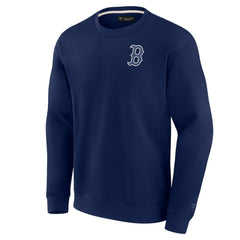 Boston Red Sox Unisex Super Soft Pullover Crew Sweatshirt Navy