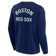 Boston Red Sox Unisex Super Soft Pullover Crew Sweatshirt Navy