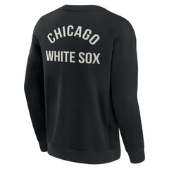 Chicago White Sox Unisex Super Soft Pullover Crew Sweatshirt Black