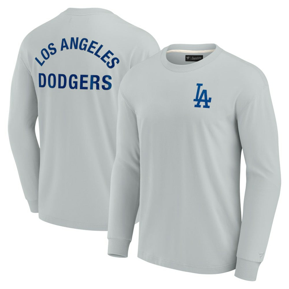 Los Angeles Dodgers Unisex Elements Super Soft Long Sleeve T-Shirt Gray