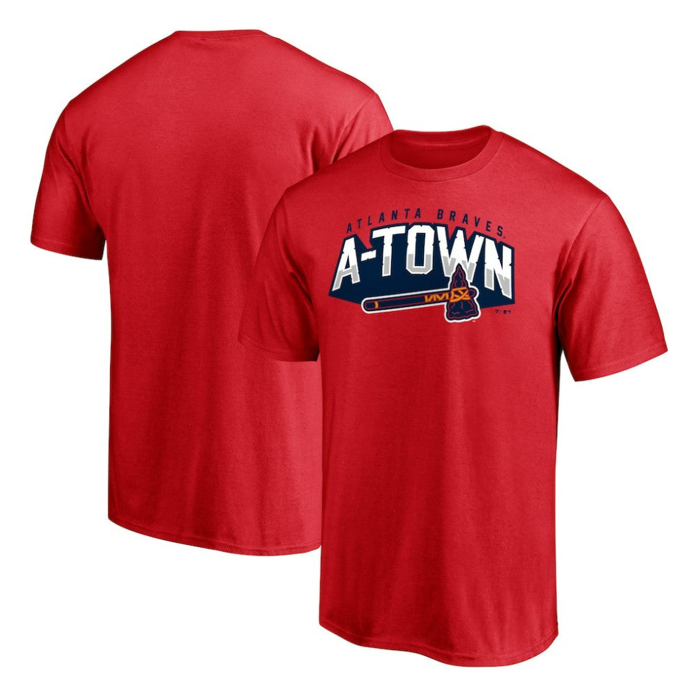 Atlanta Braves Hometown Collection Paint The Black T-Shirt Red