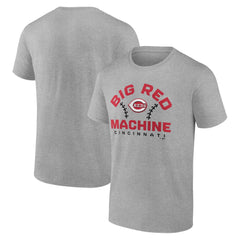 Cincinnati Reds Team Go For Two T-Shirt Heather Gray