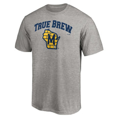 Milwaukee Brewers Team Heater T-Shirt Heather Gray