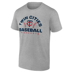 Minnesota Twins Team Go For Two T-Shirt Heather Gray