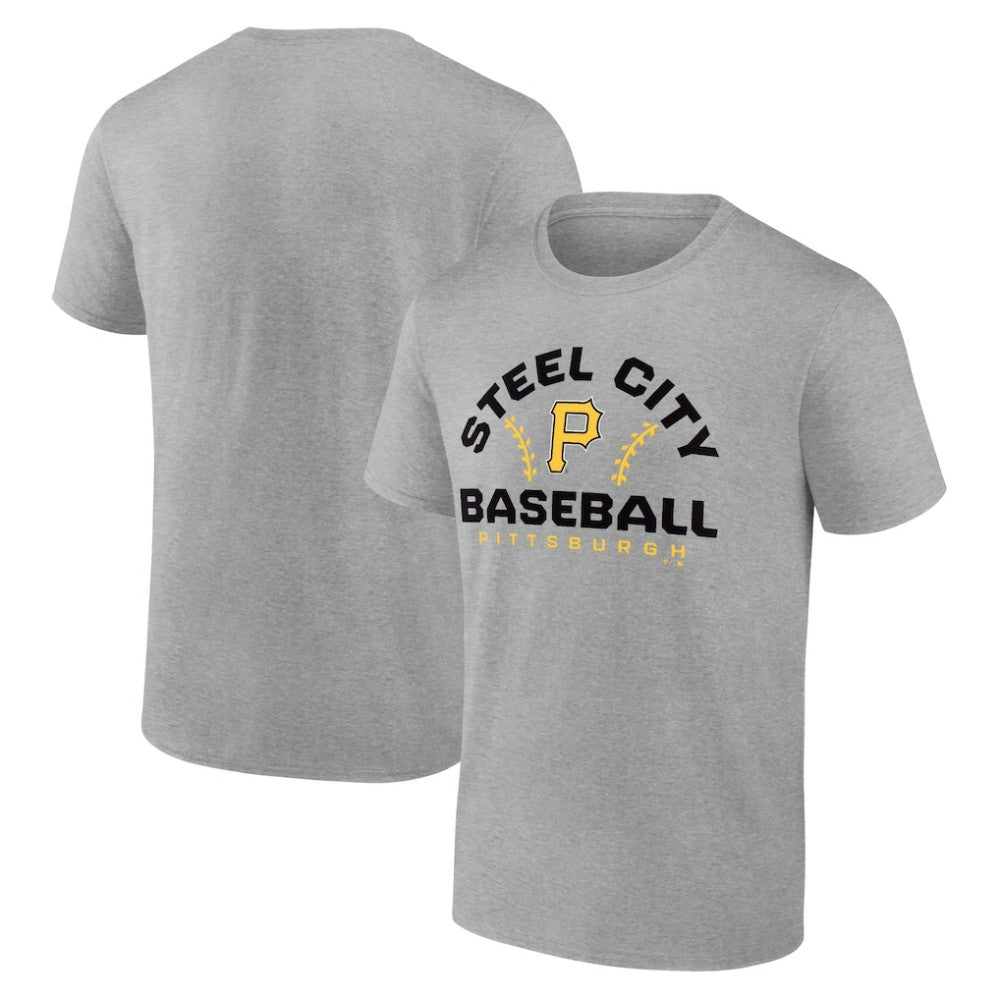 Pittsburgh Pirates Team Go For Two T-Shirt Heather Gray