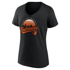 Baltimore Orioles Women's One Champion V-Neck T-Shirt Black