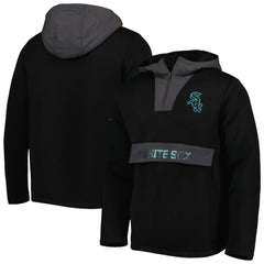 Chicago White Sox Levelwear Ruckus Quarter-Zip Hoodie Black