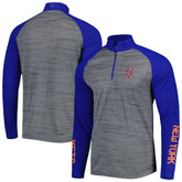 New York Mets Levelwear Vandal Raglan Quarter-Zip Top Heather Gray