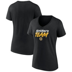 Boston Bruins Women's Active Edge V-Neck T-Shirt Black