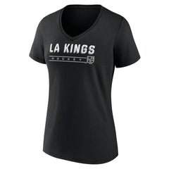 Los Angeles Kings Women's Primary Play V-Neck T-Shirt Black