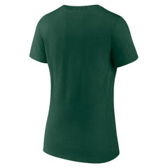 Minnesota Wild Women's Primary Play V-Neck T-Shirt Green