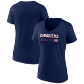 Montreal Canadiens Women's Primary Play V-Neck T-Shirt Navy