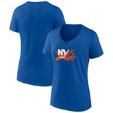 New York Islanders Women's Active Edge V-Neck T-Shirt Royal