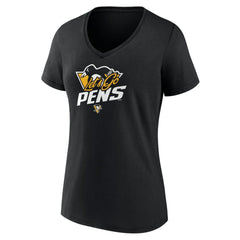 Pittsburgh Penguins Women's Active Edge V-Neck T-Shirt Black