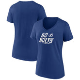 Tampa Bay Lightning Women's Active Edge V-Neck T-Shirt Blue