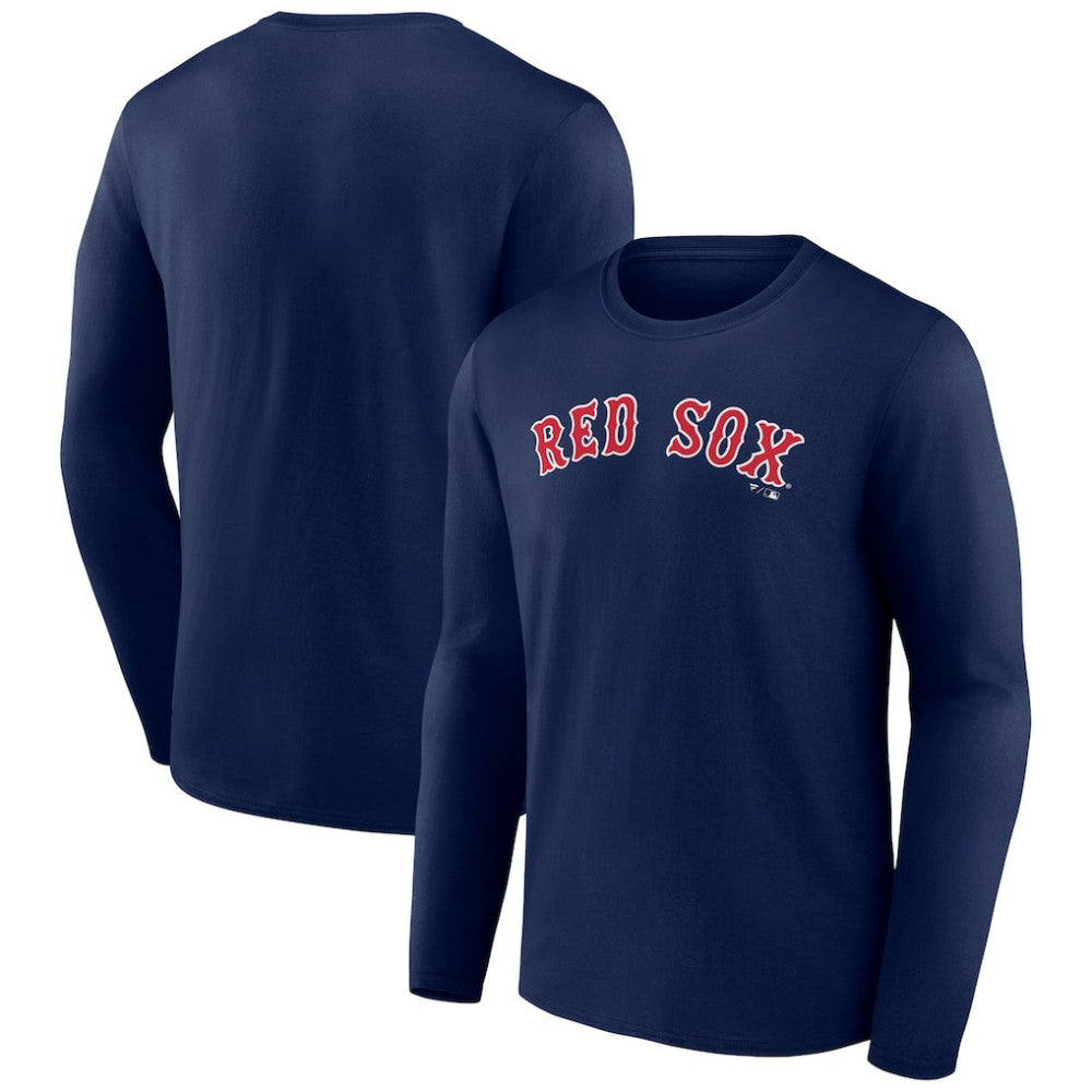 Boston Red Sox Wordmark Long Sleeve T-Shirt Navy