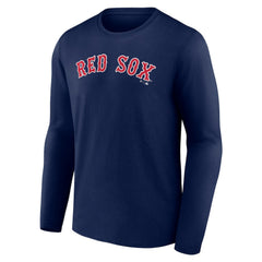Boston Red Sox Wordmark Long Sleeve T-Shirt Navy