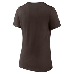San Diego Padres Women's Heart and Soul V-Neck T-Shirt Brown