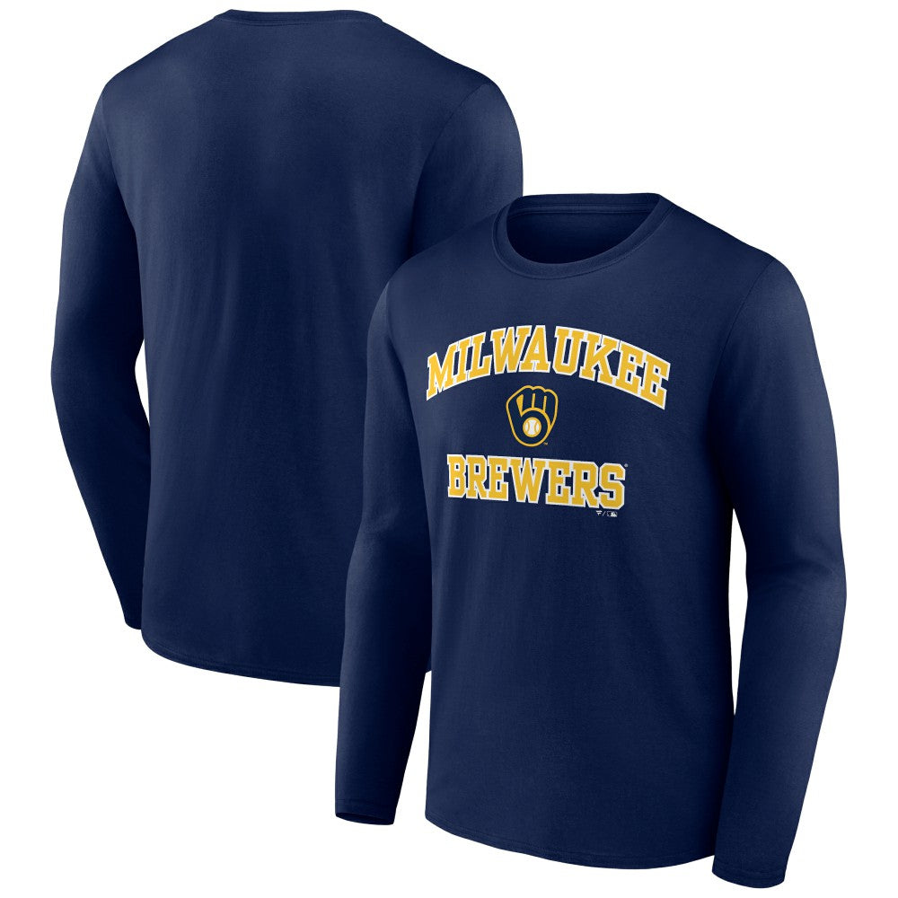 Milwaukee Brewers Heart and Soul Long Sleeve T-Shirt Navy