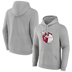Cleveland Guardians Official Team Logo Pullover Hoodie Gray