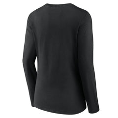 Colorado Rockies Women's Victory Script Long Sleeve V-Neck T-Shirt Black