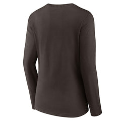 San Diego Padres Women's Victory Script Long Sleeve V-Neck T-Shirt Brown