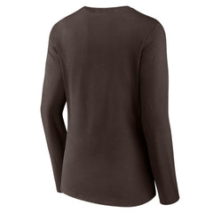 San Diego Padres Women's Live For It Long Sleeve Long Sleeve V-Neck T-Shirt Brown