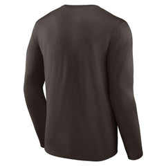 San Diego Padres Team Lockup Long Sleeve T-Shirt Brown