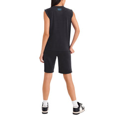 Miami Marlins DKNY Sport Women's Madison Tri-Blend Tank Top Black