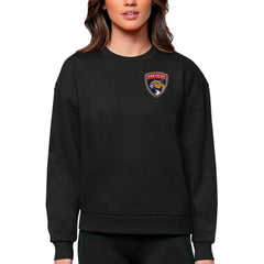 Florida Panthers Antigua Women's Victory Crewneck Pullover Sweatshirt Black
