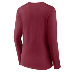 Colorado Avalanche Women's Team Logo Long Sleeve V-Neck T-Shirt Burgundy
