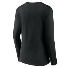 Los Angeles Kings Women's Team Logo Long Sleeve V-Neck T-Shirt Black