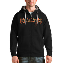San Francisco Giants Antigua Team Logo Victory Full-Zip Hoodie Black