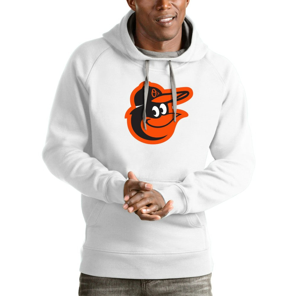 Baltimore Orioles Antigua Victory Pullover Team Logo Hoodie White