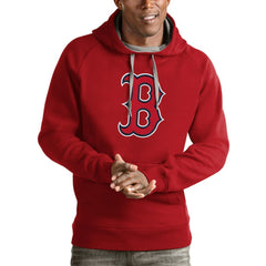 Boston Red Sox Antigua Victory Pullover Team Logo Hoodie Red