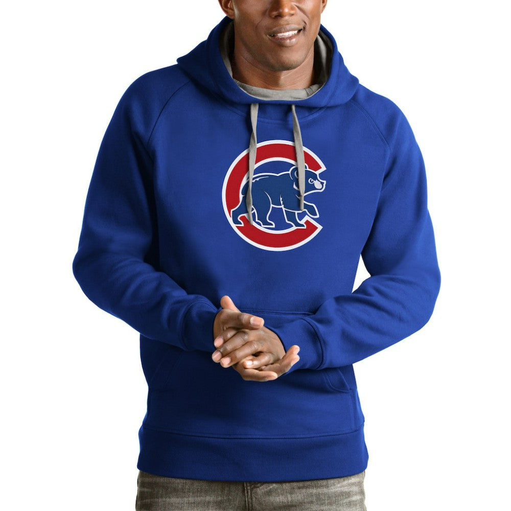 Chicago Cubs Antigua Victory Pullover Team Logo Hoodie Royal