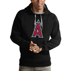 Los Angeles Angels Antigua Victory Pullover Team Logo Hoodie Black