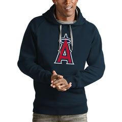 Los Angeles Angels Antigua Victory Pullover Team Logo Hoodie Navy