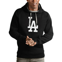 Los Angeles Dodgers Antigua Victory Pullover Team Logo Hoodie Black