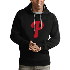 Philadelphia Phillies Antigua Victory Pullover Team Logo Hoodie Black
