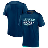 Seattle Kraken Fanatics Authentic Pro Tech T-Shirt Deep Sea Blue