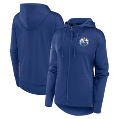 Edmonton Oilers Fanatics Women's Authentic Pro Scuba Full-Zip Hoodie Royal