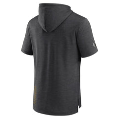 Anaheim Ducks Fanatics Authentic Pro Short Sleeve Pullover Hoodie Heather Charcoal